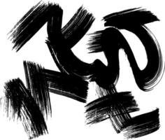 Random Free Hand Abstract Brush Hand Drawing. Illustration vector