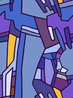 Seamless Geometric Pattern with Blue and Yellow Accents vector
