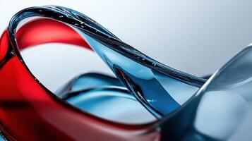A close up of a red and blue liquid photo