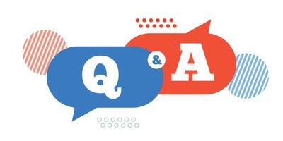 Question and answer line icon designed as fag outline symbol with q and a letter vector
