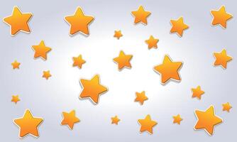 Gold glittering stars confetti pattern on stripe background vector