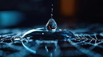 Water droplets on a spider web photo