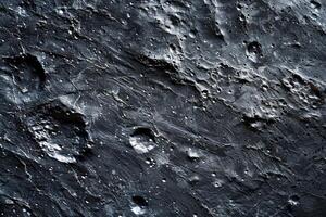 The surface of the moon is shown in this photo