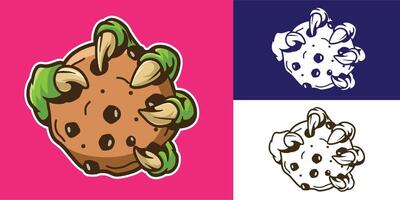 claw grab cookies good for logo, sticker, element design, etc vector