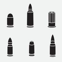set of ammo good for icon, element design, silhouette design, logo, etc vector