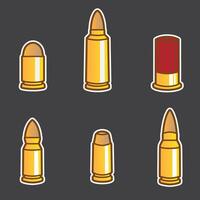 set of ammo good for sticker, element design, badge, icon, etc vector