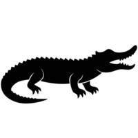 Abstract Crocodile Silhouette Icon for Digital Art vector