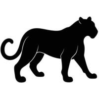 Elegant panther silhouette icon for creative and powerful design projects vector
