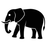 Bold Elephant Silhouette Icon for Branding vector