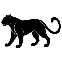 Powerful panther silhouette icon perfect for dynamic branding and designs vector