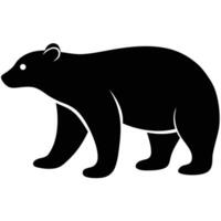 Dynamic Polar Bear Silhouette for Wild Nature Themes vector