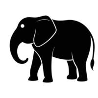 Elephant Silhouette Icon, Animal Graphic, Minimalistic Design vector