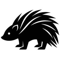 Abstract Porcupine Silhouette Icon for Environmental Projects vector