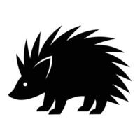 Minimalistic Porcupine Silhouette Icon for Logos vector