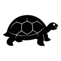 Minimalist Tortoise Silhouette Icon for Nature and Ocean Art vector