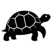 Stylized Tortoise Silhouette Icon for Conservation and Environmental Projects vector