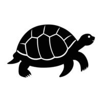 Dynamic Tortoise Silhouette Icon for Eco and Wildlife Art vector