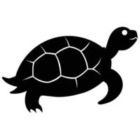 Abstract Turtle Silhouette Icon for Nature and Ocean Art vector