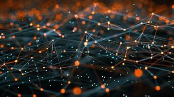 An abstract image of a network of dots photo