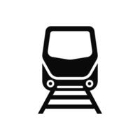 A black and white illustration of a train vector