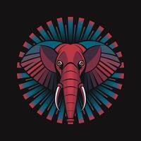Elephant head gradient colorful design vector