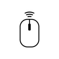 A black and white image of a computer mouse vector