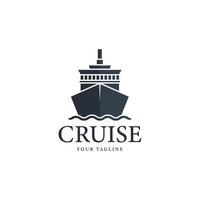 Cruise ship logo design template vector