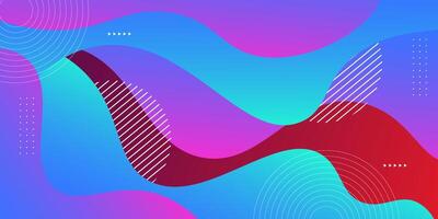Modern blue purple geometric business banner design. Creative banner design with wave shape and line as template. Simple horizontal banner. Eps10 vector