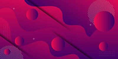 Abstract colorful purple and red gradient wave background. Simple trendy wave fluid pattern. vector