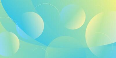 Abstract colorful blue and yellow geometric circle gradient illustration background with 3D look and simple pattern. Cool and trendy design. Eps10 vector