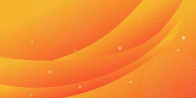 Orange geometric business banner design. Creative banner design with wave shape and lines as template. vector