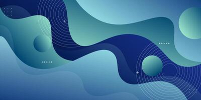 Green wave background with simple line shapes and patterns. Simple green wave design. Modern geometric shape. vector