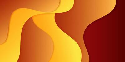 Liquid color background design. Orange elements with fluid gradient. Dynamic shapes composition. Eps10 vector
