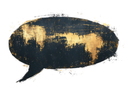 Create Gold Textured Speech Bubbles with Transparent Background png
