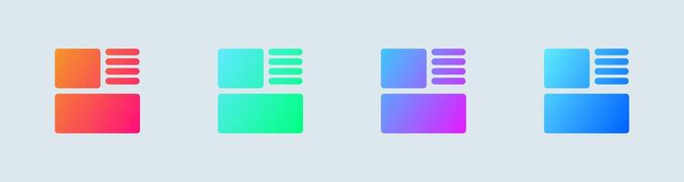 A set of four colorful squares on a white background vector