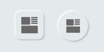 Two white buttons with different shapes on them vector