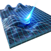 serene minimalist Wave Propagation Simulation Visualizing Energy Transfer on a Grid premium png