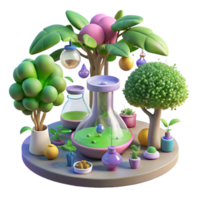Botanical Alchemy Trees, Plants, and Laboratory Experiments png