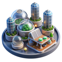 vibrant contemporary Future of Sustainable Food Production Closed-Loop Vertical Farming System high resolution png