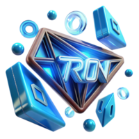 beautiful classic Futuristic Diamond Design Abstract 3D Shapes and Glowing Text authentic png