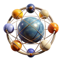 beautiful abstract Celestial Sphere Orbits, Planets, and Space Exploration authentic png
