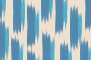 Blue Stripe Ikat Seamless Pattern. Design for fabric, background, wallpaper, textile, wrapping, carpet, print, clothing vector