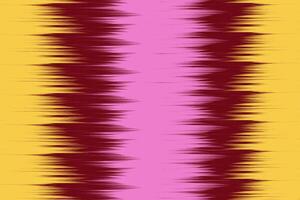 Red, Pink and Yellow Stripe Ikat Seamless Pattern. Design for fabric, background, wallpaper, textile, wrapping, carpet, print, clothing vector