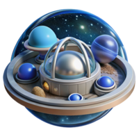 elegant minimalist Space Observatory Celestial Exploration Simulation authentic png