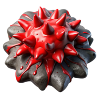 Microscopic Spiked Pathogen 3D Render of a Virus png