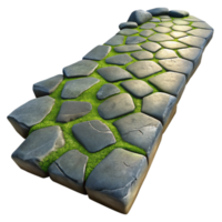 impressive classic Cobblestone Path with Moss 3D Model Texture high quality png