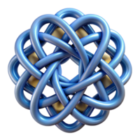 Abstract 3D Knot Design Intricate Intertwined Pattern png