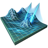wonderful abstract 3D Surface Data Visualization Analyzing Waveforms and Topographical Data exclusive png