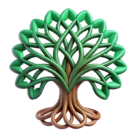 extraordinary artistic Celtic Knotwork Tree of Life 3D Render high quality png