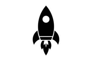 Rocket Launch Icon in Flat Design, rocket launch icon, technology rocket symbol, startup rocket icon, innovation rocket icon vector